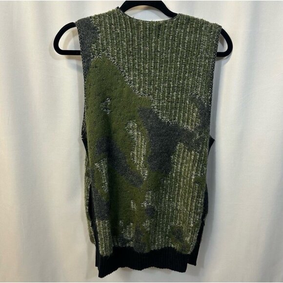 Common Market The Henrik Vest Mohair Green Black White Medium - Picture 5 of 7